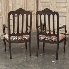 Set of 10 Antique Liegoise Dining Chairs includes 2 Armchairs
