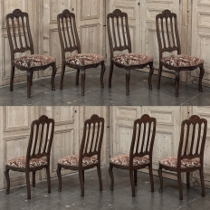 Set of 10 Antique Liegoise Dining Chairs includes 2 Armchairs