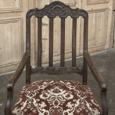 Set of 10 Antique Liegoise Dining Chairs includes 2 Armchairs