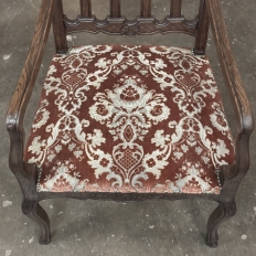 Set of 10 Antique Liegoise Dining Chairs includes 2 Armchairs