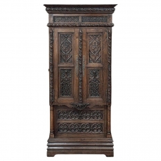 19th Century French Gothic Bonnetiere ~ Wardrobe ~ Cabinet