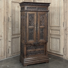 19th Century French Gothic Bonnetiere ~ Wardrobe ~ Cabinet