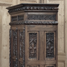 19th Century French Gothic Bonnetiere ~ Wardrobe ~ Cabinet