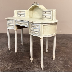 Antique Italian Neoclassical Painted Kidney-Shaped Vanity ~ Dresser