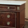 Antique French Louis XVI Mahogany Commode with Carrara Marble