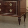 Antique French Louis XVI Mahogany Commode with Carrara Marble