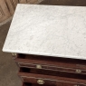 Antique French Louis XVI Mahogany Commode with Carrara Marble