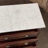 Antique French Louis XVI Mahogany Commode with Carrara Marble