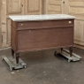 Antique French Louis XVI Mahogany Commode with Carrara Marble