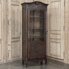 19th Century Country French Normandie Vitrine ~ Bonnetiere