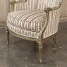Pair Antique French Louis XVI Giltwood Bergeres ~ Armchairs