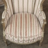 Pair Antique French Louis XVI Giltwood Bergeres ~ Armchairs