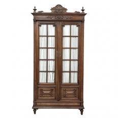 19th Century French Walnut Neoclassical Bookcase