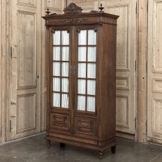 19th Century French Walnut Neoclassical Bookcase