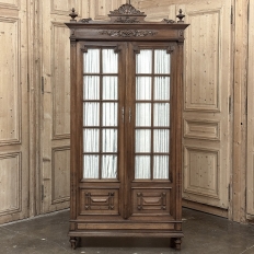 19th Century French Walnut Neoclassical Bookcase