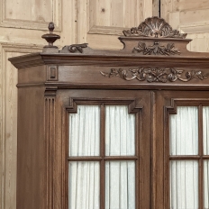 19th Century French Walnut Neoclassical Bookcase