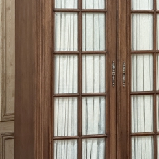 19th Century French Walnut Neoclassical Bookcase