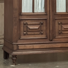 19th Century French Walnut Neoclassical Bookcase