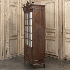 19th Century French Walnut Neoclassical Bookcase