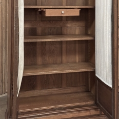 19th Century French Walnut Neoclassical Bookcase