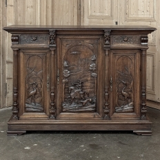 19th Century French Walnut Hunt Buffet ~ Cabinet