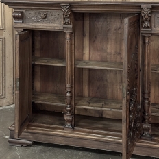 19th Century French Walnut Hunt Buffet ~ Cabinet