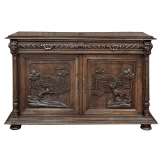 19th Century French Walnut Hunt Buffet ~ Cabinet