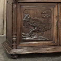 19th Century French Walnut Hunt Buffet ~ Cabinet
