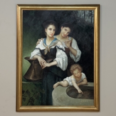 Vintage Framed Oil Painting on Canvas by L. Gebhardt