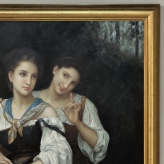 Vintage Framed Oil Painting on Canvas by L. Gebhardt