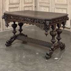 19th Century French Renaissance Writing Table ~ Desk with Dolphins
