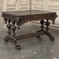 19th Century French Renaissance Writing Table ~ Desk with Dolphins