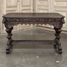 19th Century French Renaissance Writing Table ~ Desk with Dolphins