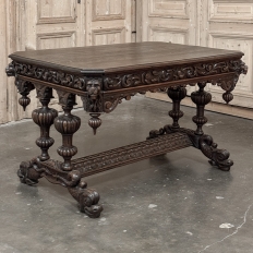 19th Century French Renaissance Writing Table ~ Desk with Dolphins