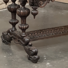 19th Century French Renaissance Writing Table ~ Desk with Dolphins