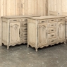 Pair 19th Century Country French Buffets in Stripped Oak