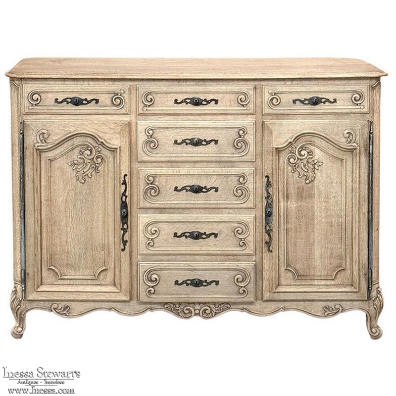 Pair 19th Century Country French Buffets in Stripped Oak