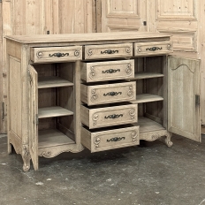 Pair 19th Century Country French Buffets in Stripped Oak