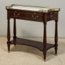 Antique French Directoire Mahogany Console with Carrara Marble Top
