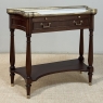 Antique French Directoire Mahogany Console with Carrara Marble Top