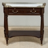 Antique French Directoire Mahogany Console with Carrara Marble Top