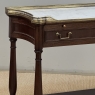 Antique French Directoire Mahogany Console with Carrara Marble Top