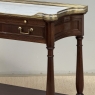 Antique French Directoire Mahogany Console with Carrara Marble Top