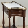 Antique French Directoire Mahogany Console with Carrara Marble Top