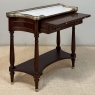 Antique French Directoire Mahogany Console with Carrara Marble Top