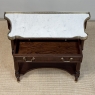 Antique French Directoire Mahogany Console with Carrara Marble Top
