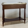 Antique French Directoire Mahogany Console with Carrara Marble Top