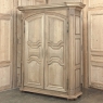Grand 18th Century Country French Louis XIV Stripped Oak Armoire