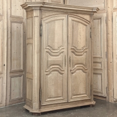 Grand 18th Century Country French Louis XIV Stripped Oak Armoire