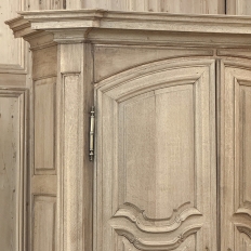 Grand 18th Century Country French Louis XIV Stripped Oak Armoire